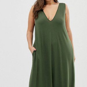 Deep V Maxi Dress